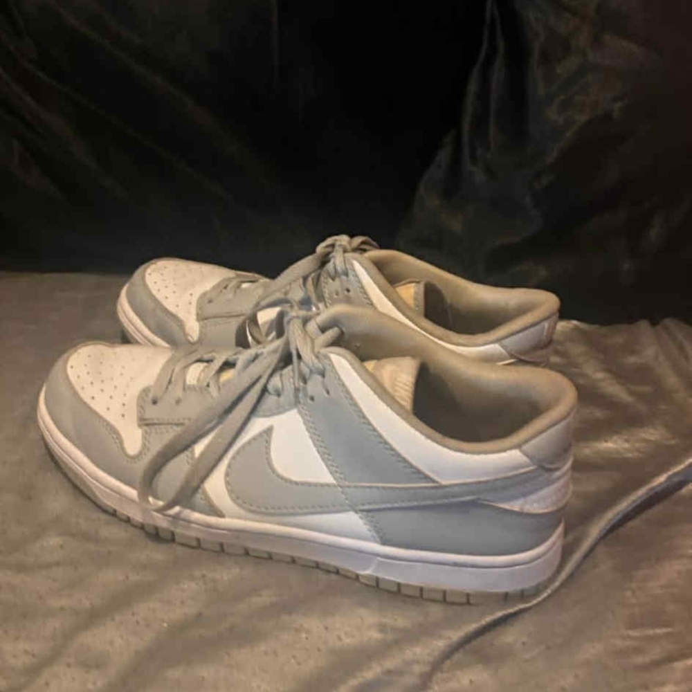 Gray and White Sneakers